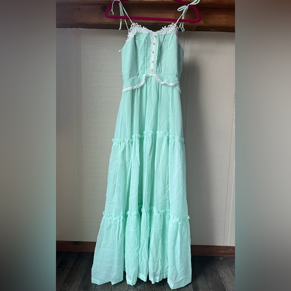 Vintage Gunne Sax Style Dress Sleeveless Cottagecore Boho Small